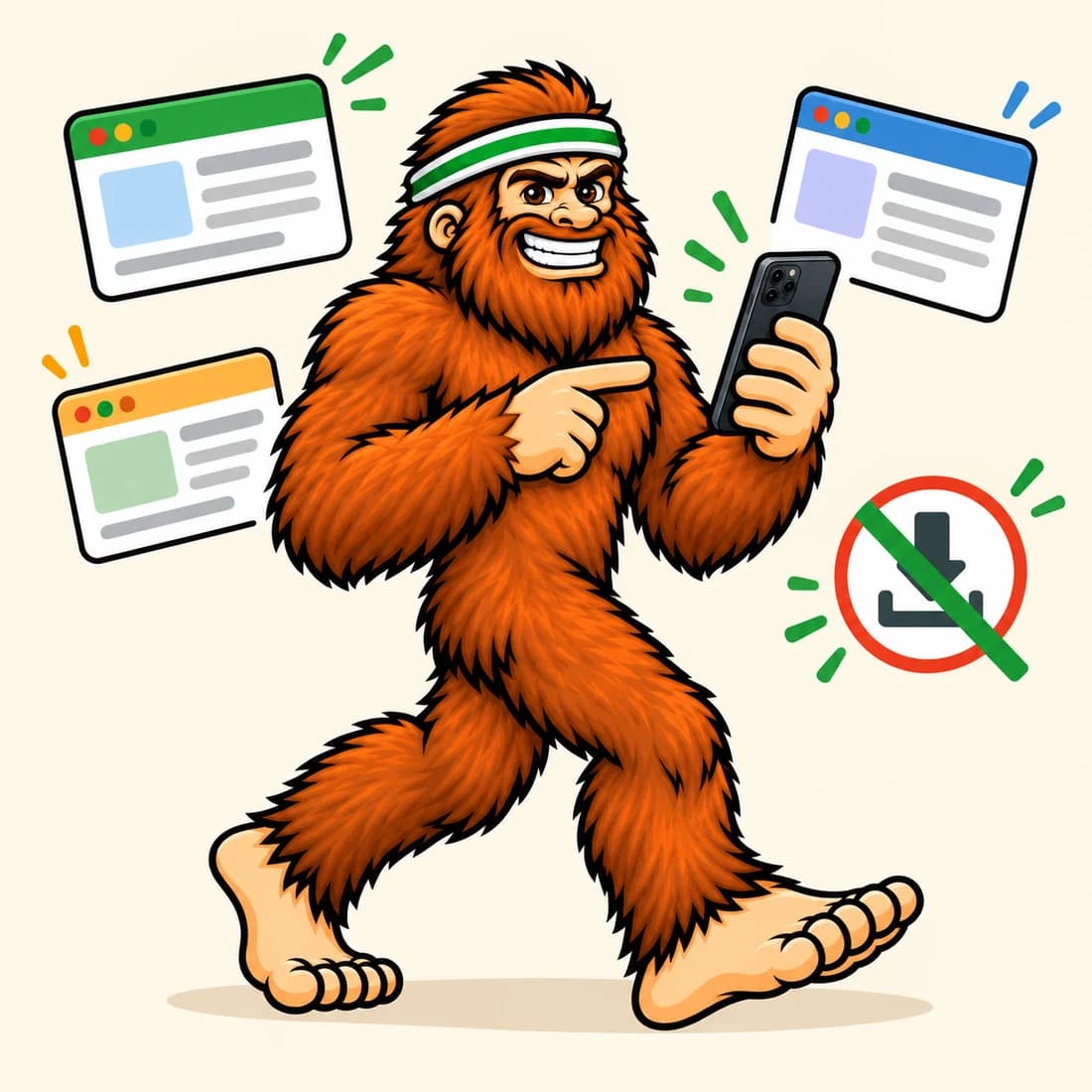 Bigfoot illustration for Group Order Without an App
