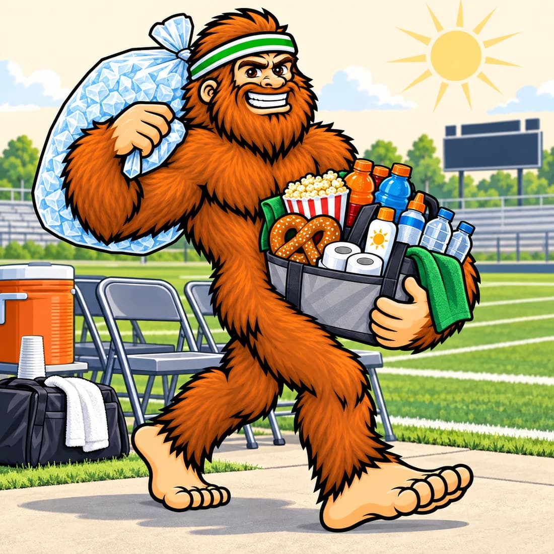 Bigfoot illustration for Sports Team Snack Run