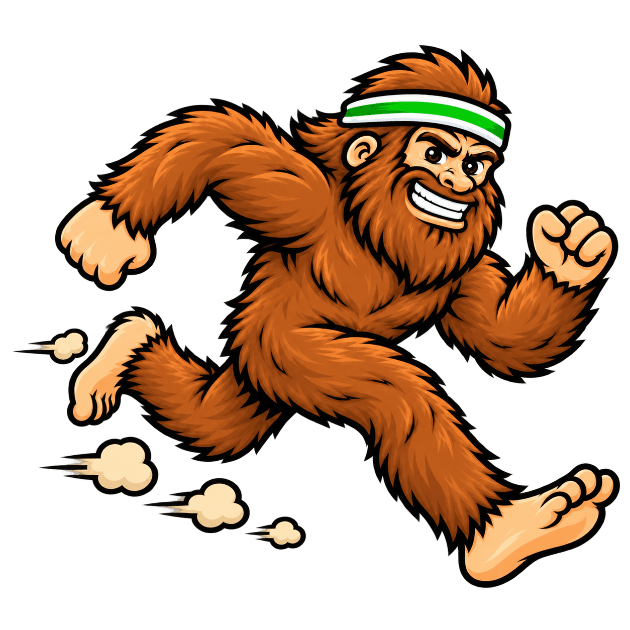 Bigfoot running out to start the next run